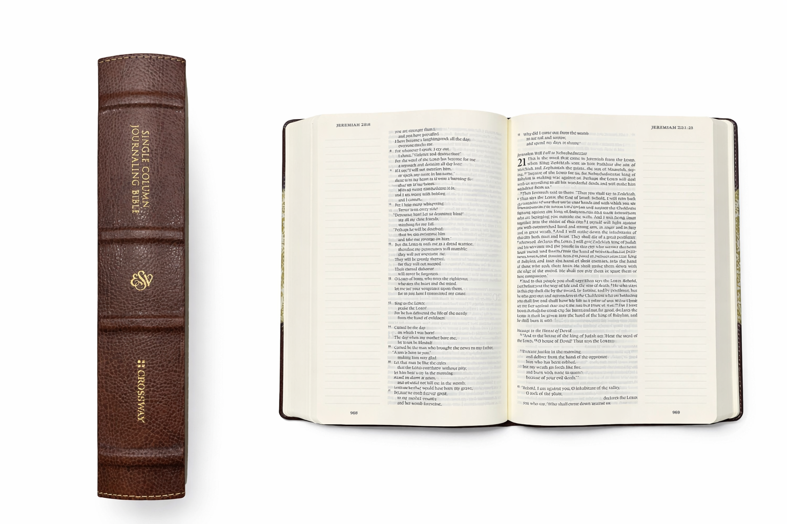 Antique Floral Journaling Bible – Large Print Edition