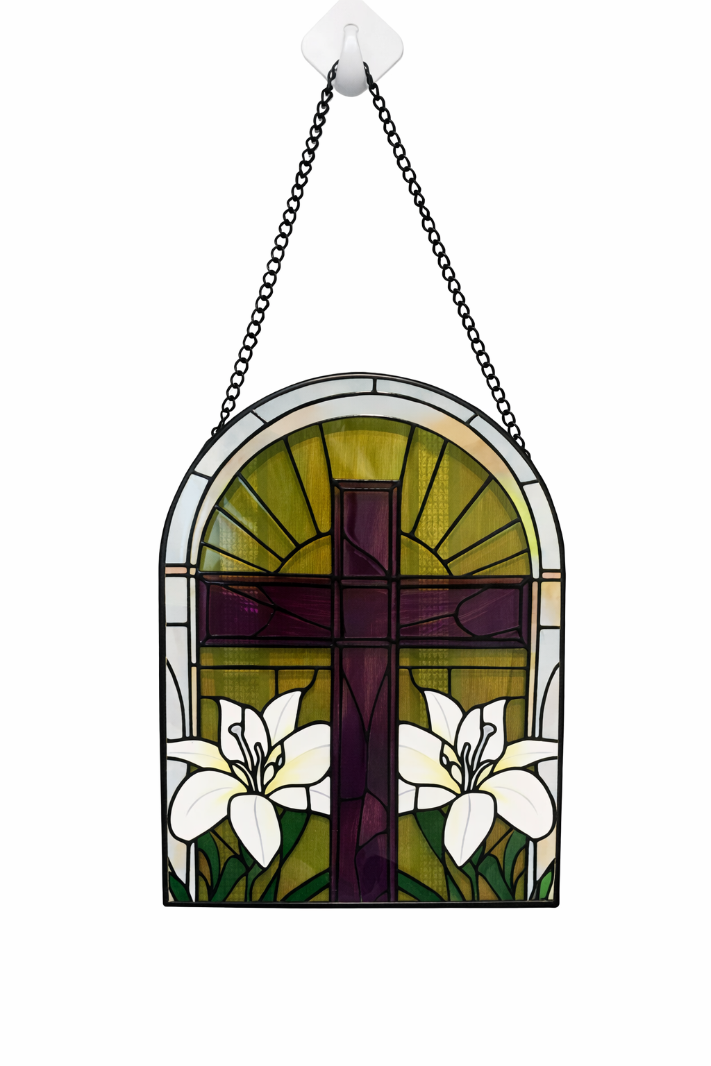 Stained Glass Cross Panel