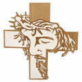 Jesus Crown of Thorns Wooden Wall Cross